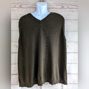 Woolrich Sweater Vest men's XXL Green Wool blend EUC